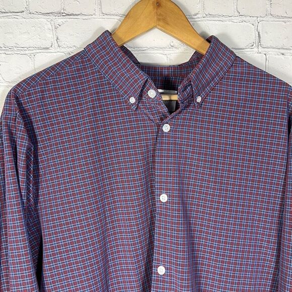 Mizzen + Main Leeward Collection Gingham Performance Shirt size XXL Trim Fit - Picture 2 of 7